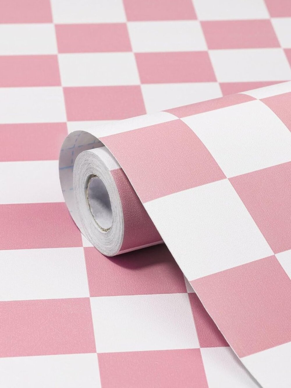 Checkered Wallpaper Peel and Stick Pink Mosaic Contact Paper 17.3”X120”
